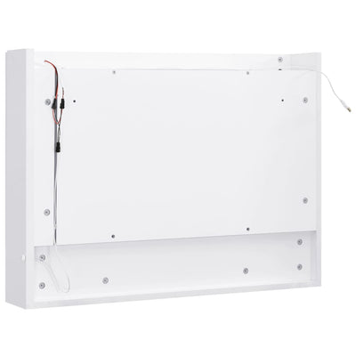 LED kylpyhuoneen peilikaappi valkoinen 80x15x60 cm MDF