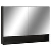 LED kylpyhuoneen peilikaappi musta 80x15x60 cm MDF