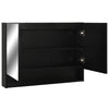 LED kylpyhuoneen peilikaappi musta 80x15x60 cm MDF
