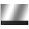 LED kylpyhuoneen peilikaappi musta 80x15x60 cm MDF