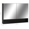 LED kylpyhuoneen peilikaappi musta 80x15x60 cm MDF