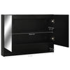 LED kylpyhuoneen peilikaappi musta 80x15x60 cm MDF