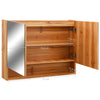 LED kylpyhuoneen peilikaappi tammi 80x15x60 cm MDF