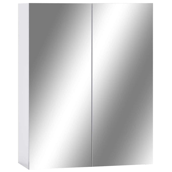 Kylpyhuoneen peilikaappi valkoinen 60x15x75 cm MDF