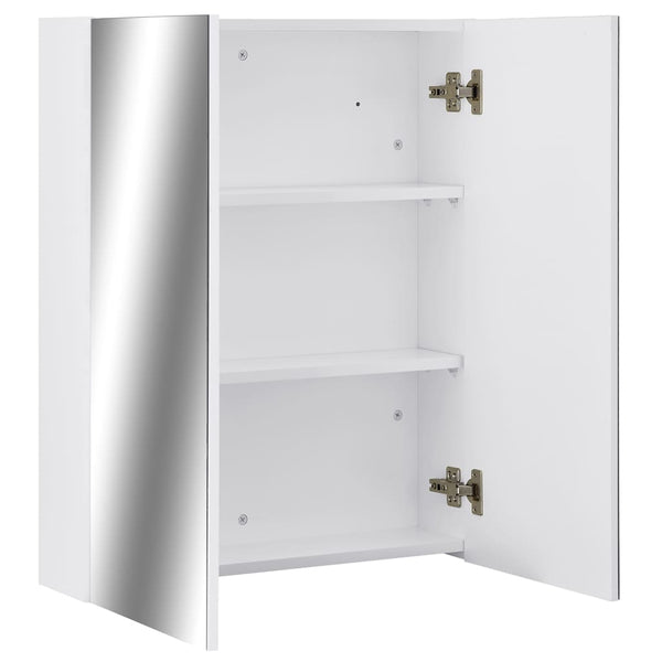 Kylpyhuoneen peilikaappi valkoinen 60x15x75 cm MDF