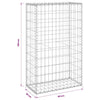 Gabion-kivikori kansilla galvanoitu teräs 60x30x100 cm