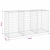 Gabion-kivikori kansilla galvanoitu teräs 200x60x100 cm
