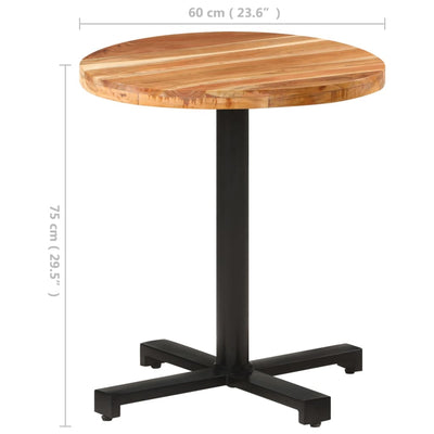 Bistropöytä pyöreä Ø70x75 cm täysi akaasiapuu