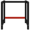 Musta ja punainen työpöydän runko metalli Bilghi 80x57x79cm