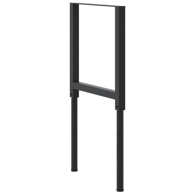 Musta säädettävät työpöydän rungot Vanuta 55x(69-95,5)cm (2kpl metalli)