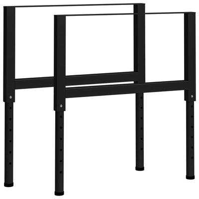 Säädettävät työpöydän rungot 2kpl metalli 85x(69-95,5) cm musta