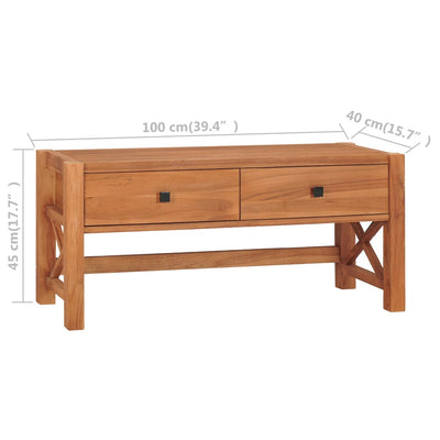 TV-taso 100x40x45 cm tiikki