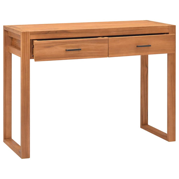 Kirjoituspöytä 2 vetolaatikolla 100x40x75 cm tiikki