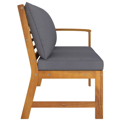 Tummanharmaa puutarhapenkki Adlai 114,5cm (tyyny akasiapuu)