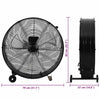 Teollisuuden rumputuuletin 77 cm 187,7 W musta