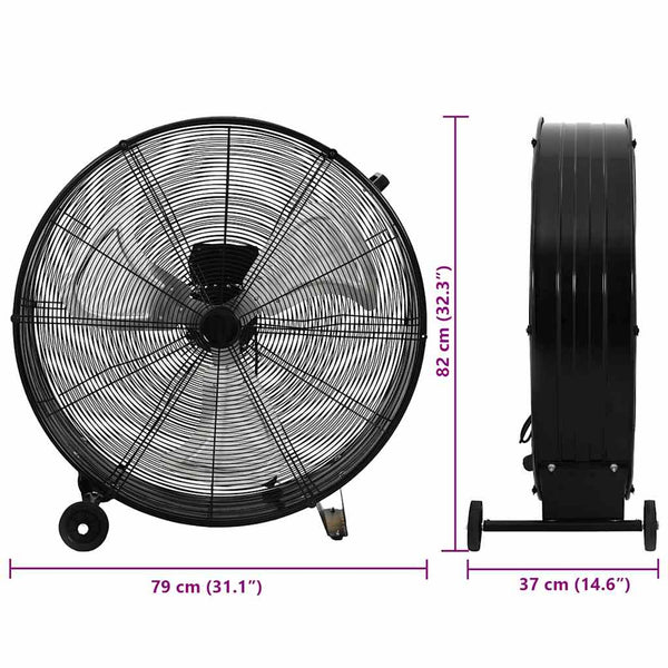 Teollisuuden rumputuuletin 77 cm 187,7 W musta