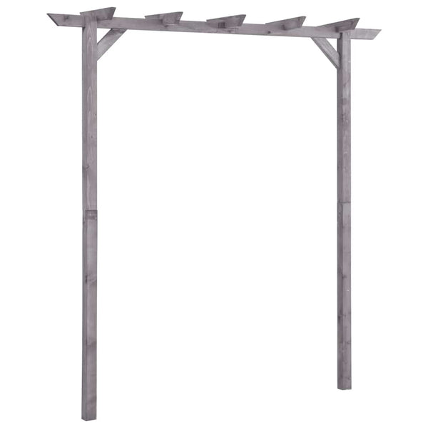 Puutarhan pergola harmaa 200x40x205 cm kyllästetty mänty