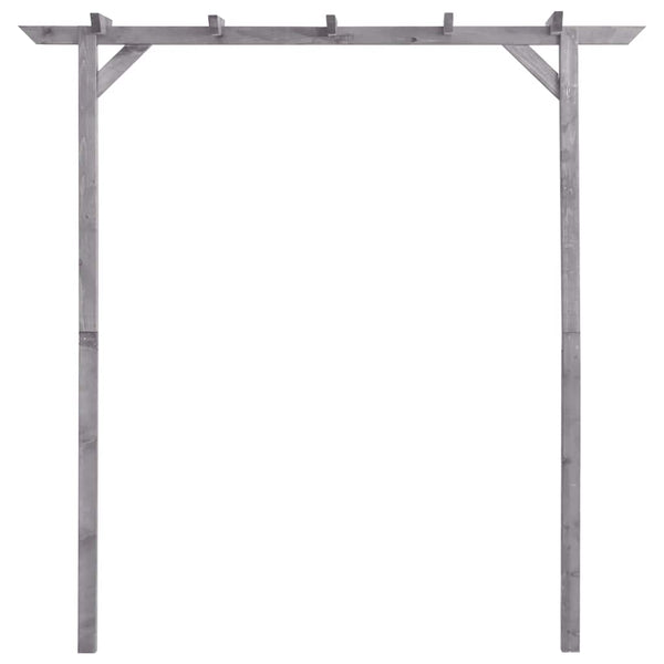 Puutarhan pergola harmaa 200x40x205 cm kyllästetty mänty