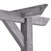 Puutarhan pergola harmaa 200x40x205 cm kyllästetty mänty