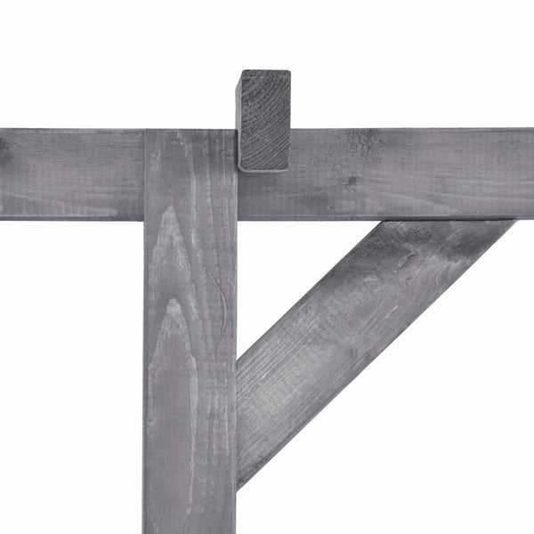 Puutarhan pergola harmaa 200x40x205 cm kyllästetty mänty