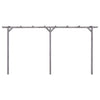 Puutarhan pergola harmaa 400x40x205 cm kyllästetty mänty