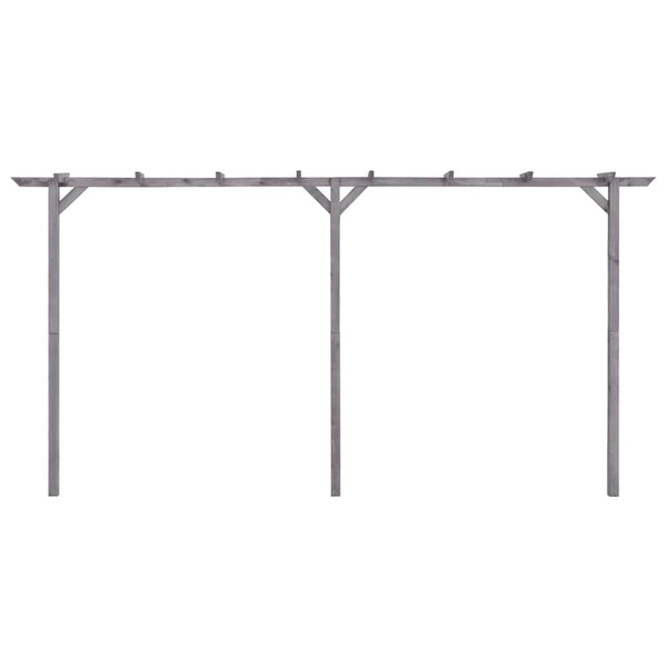 Puutarhan pergola harmaa 400x40x205 cm kyllästetty mänty