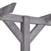 Puutarhan pergola harmaa 400x40x205 cm kyllästetty mänty