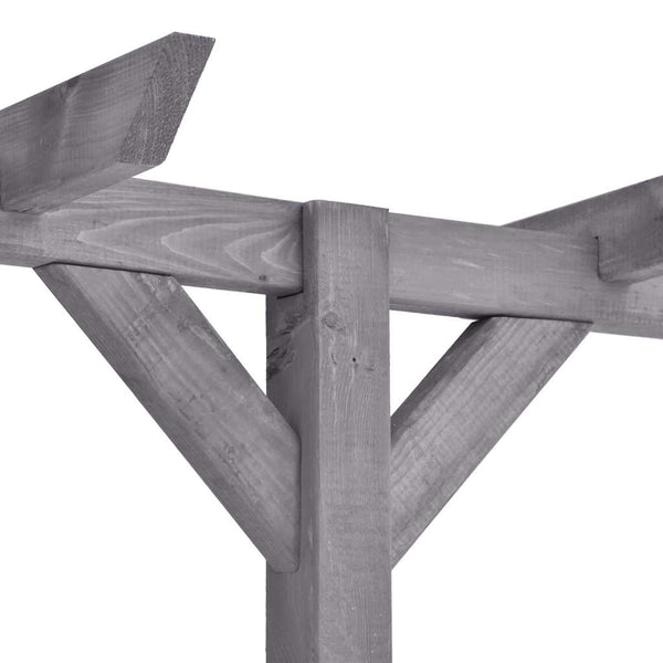 Puutarhan pergola harmaa 400x40x205 cm kyllästetty mänty