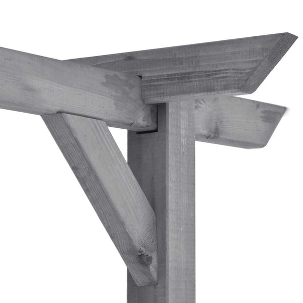 Puutarhan pergola harmaa 400x40x205 cm kyllästetty mänty