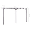 Puutarhan pergola harmaa 400x40x205 cm kyllästetty mänty