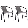 Musta puutarhatuolit Balaj (2 kpl polyrottinki ja teräs 110 kg)