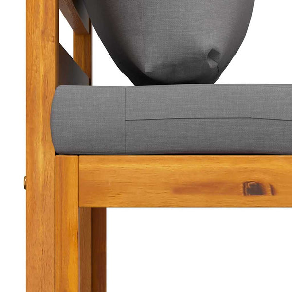 3-osainen Puutarhan lepotuolisarja tyynyillä täysi akasiapuu