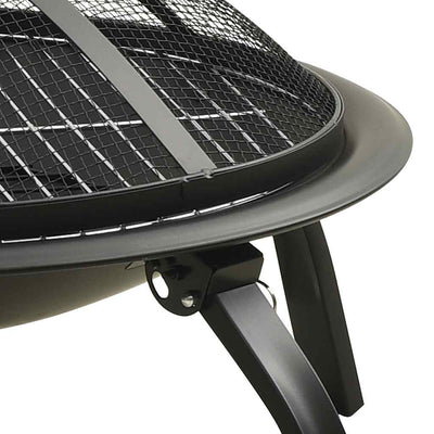 Teräs 2-in-1 tulimalja/grilli ja hiilihanko Milford 56x56x49cm