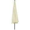 Aurinkovarjo LED-valoilla 400 cm hiekka