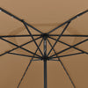 Aurinkovarjo LED-valoilla 400 cm taupe