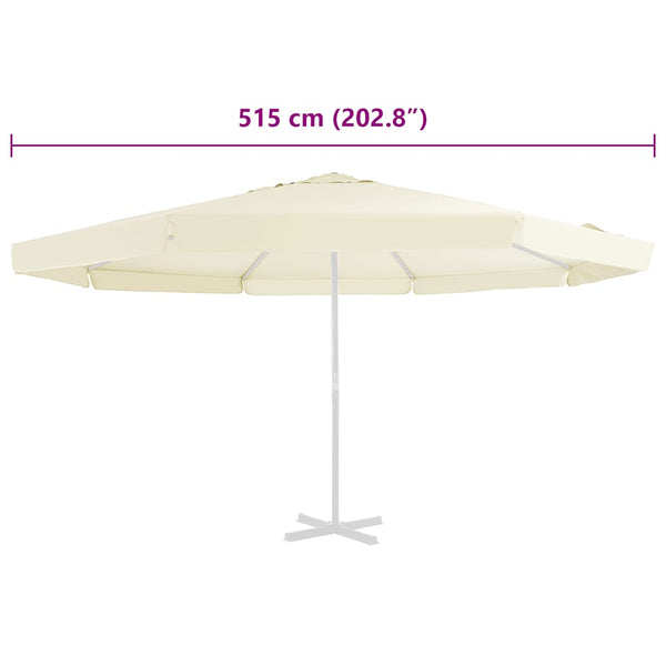 Aurinkovarjon vaihtokangas hiekka 515 cm
