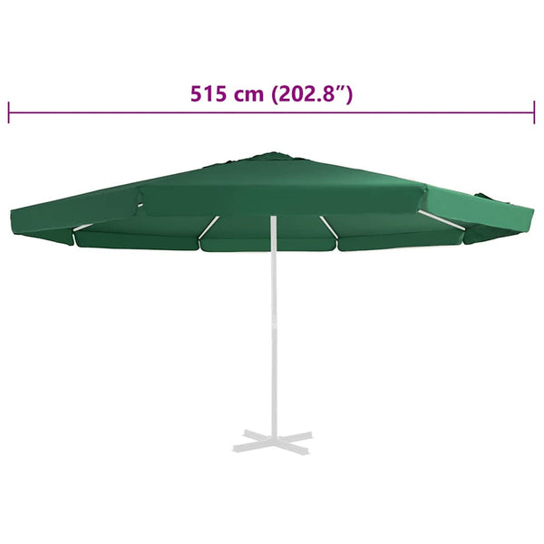 Aurinkovarjon vaihtokangas vihreä 515 cm