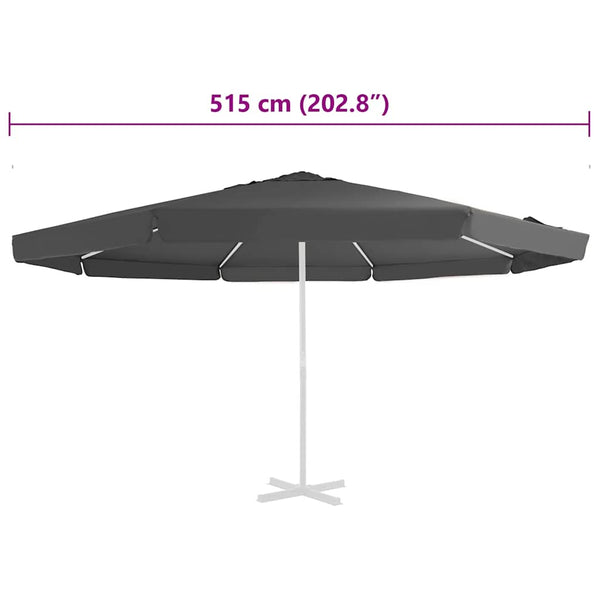 Aurinkovarjon vaihtokangas antrasiitti 515 cm