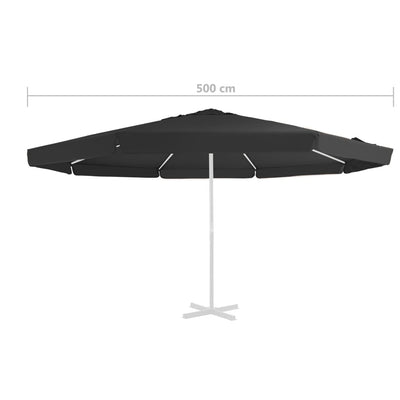 Aurinkovarjon vaihtokangas musta 500 cm