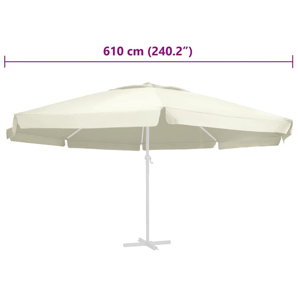 Aurinkovarjon vaihtokangas hiekka 610 cm