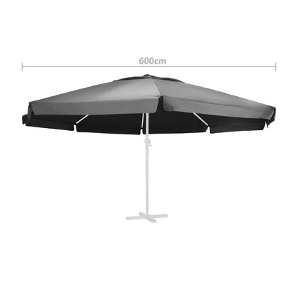 Aurinkovarjon vaihtokangas antrasiitti 600 cm
