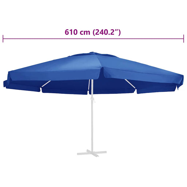 Aurinkovarjon vaihtokangas taivaansininen 610 cm
