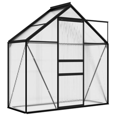 Kasvihuone antrasiitti alumiini 1,33 m²