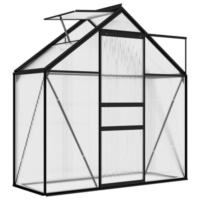Kasvihuone antrasiitti alumiini 1,33 m²