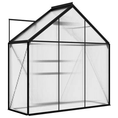 Kasvihuone antrasiitti alumiini 1,33 m²