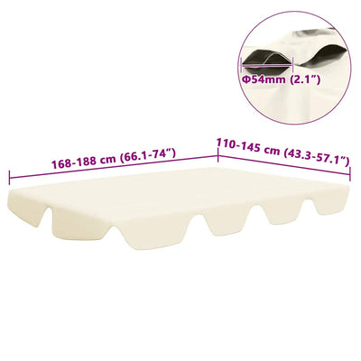 Kerma vaihtokatos puutarhakeinuun Dermiza 188/168x145/110cm