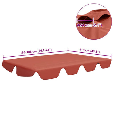 Terracotta vaihtokatos puutarhakeinuun Dermiza 188/168x145/110cm