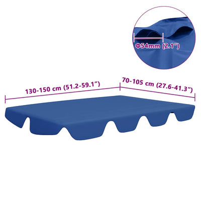 Sininen vaihtokatos puutarhakeinuun Dermiza 150/130x105/70cm