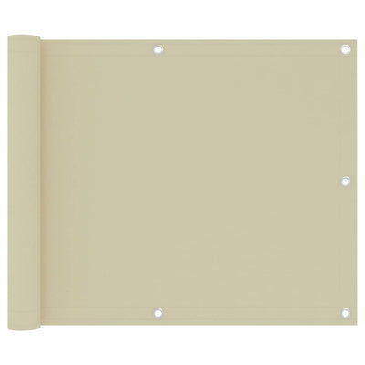 Parvekkeen suoja kerma 75x300 cm Oxford kangas