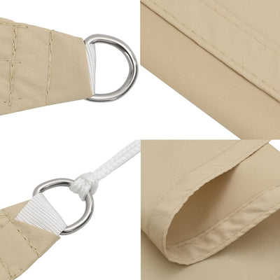 Beige aurinkopurje oxford-kangas suorakaide Larisia 2,5x3 m